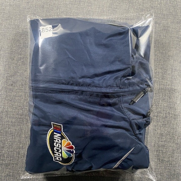 Nascar Stormtech Full-Zip Windbreaker Jacket Mens Medium‎ Blue Vented Wicking - Picture 13 of 13